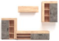 Σύνθετο Kitwood Elmont Σονόμα/Ανθρακί Μ225xΠ40xΥ200cm Μελαμίνη