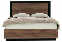 Kitwood Frame Κρεβάτι Διπλό Μ207xΠ180xΥ102cm Καρυδί/Μαύρο