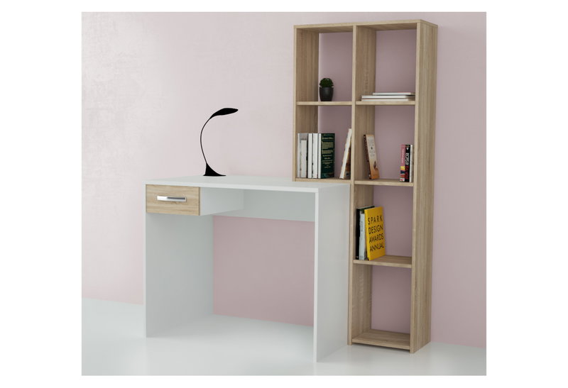 Γραφείο Kitwood Study Μ120xΠ60xΥ148cm Λευκό/Σονόμα