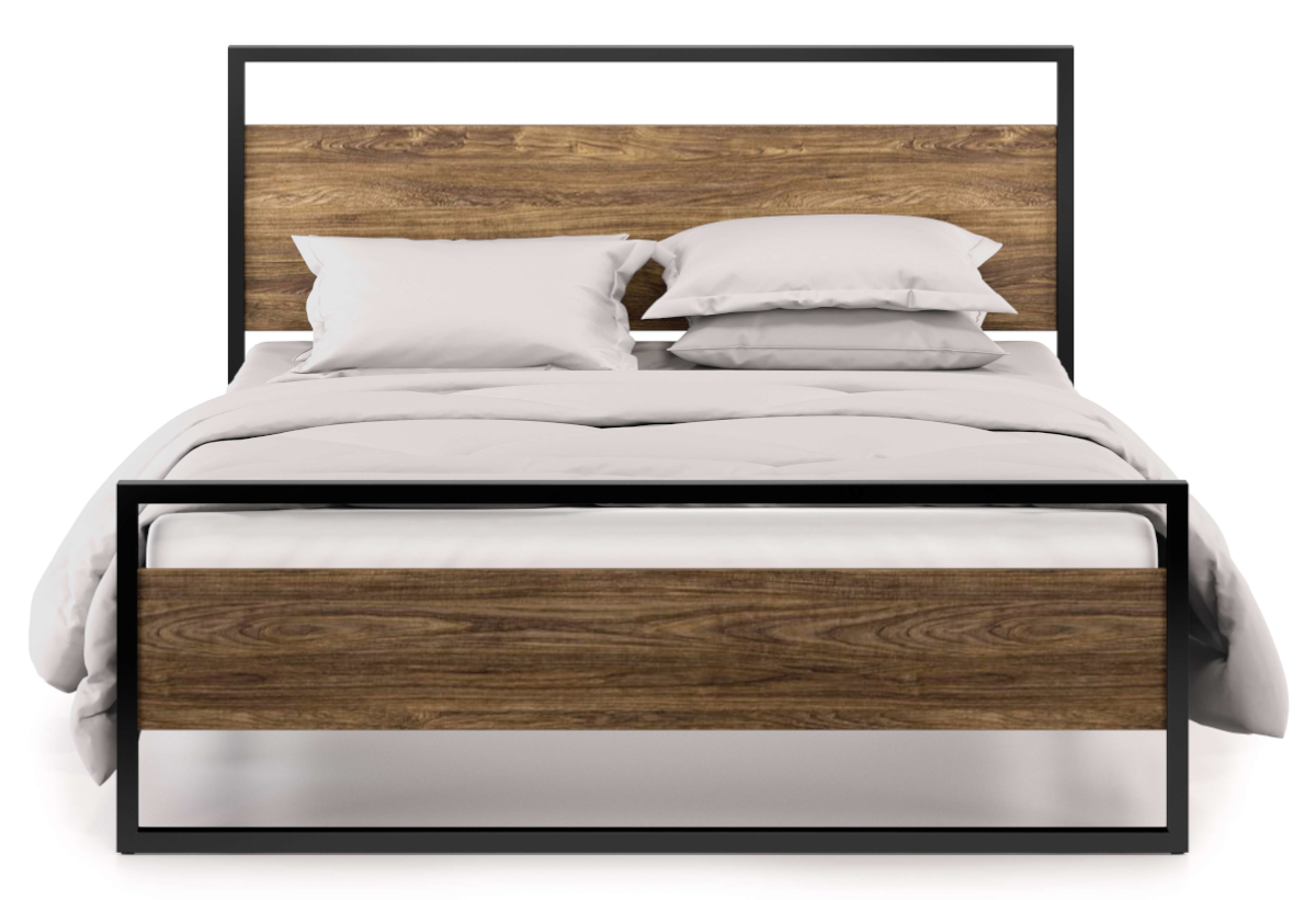 KS Liberty Lux Διπλό Κρεβάτι Μαύρο Μ170xΥ105xΠ210cm με Ταύλες
