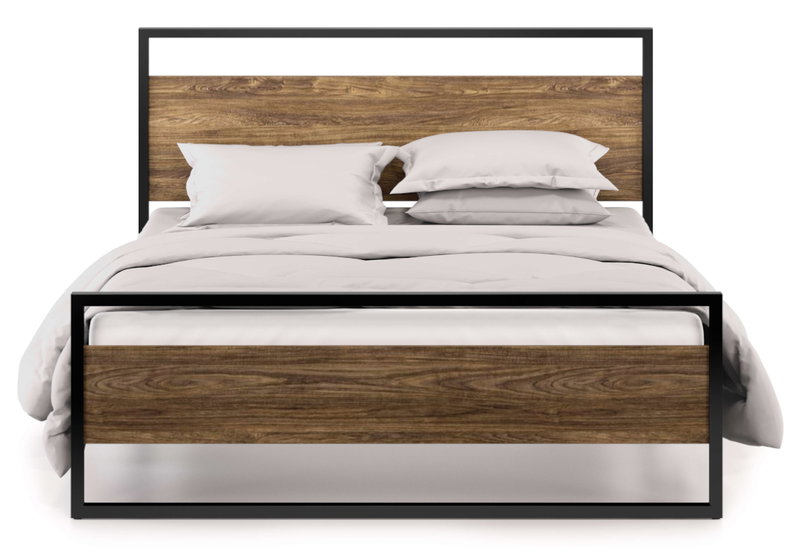 Κρεβάτι Διπλό KS Kouppas Liberty Lux Μαύρο/Καφέ για Στρώμα 200x160cm