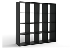 Βιβλιοθήκη Kitwood Cube Μ143xΠ40xΥ144cm Μαύρη