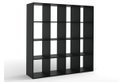 Βιβλιοθήκη Kitwood Cube Μ143xΠ40xΥ144cm Μαύρη