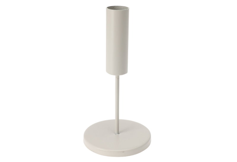Κηροπήγιο Μεταλλικό Φ8xΥ15.7cm Λευκό