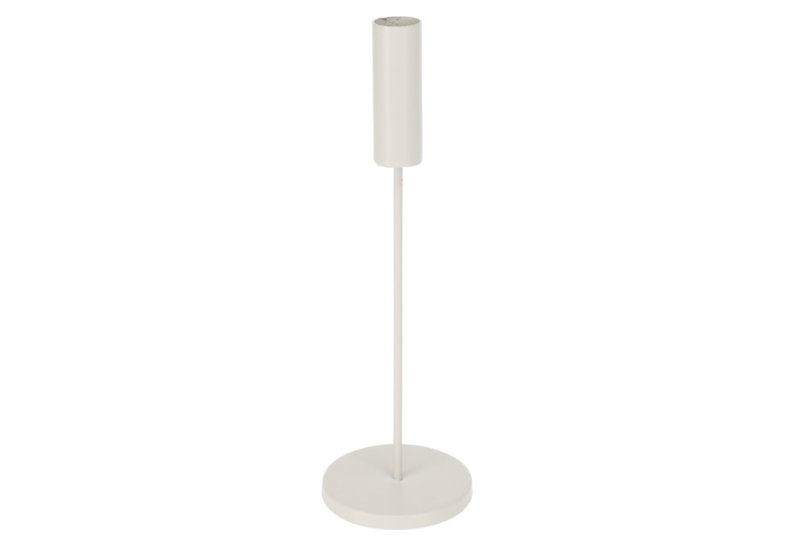 Κηροπήγιο Μεταλλικό Φ8xΥ25.5cm Λευκό
