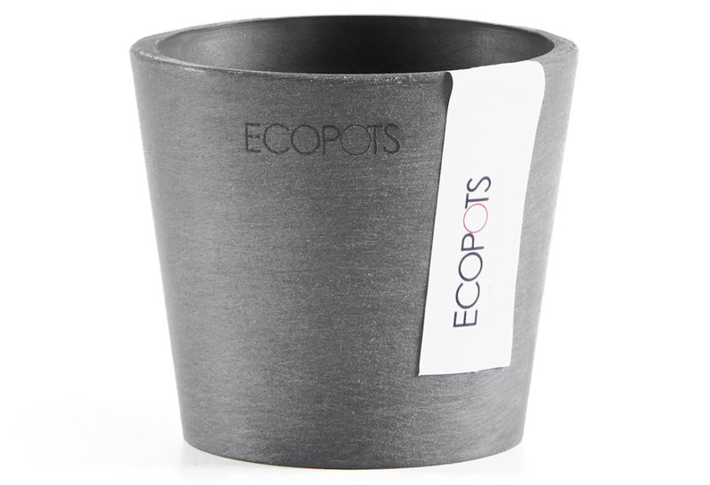 Ecopots Κασπώ Amsterdam Mini Γκρι Φ8x7cm