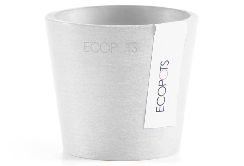 Ecopots Κασπώ Amsterdam Mini Λευκό Φ8x7cm