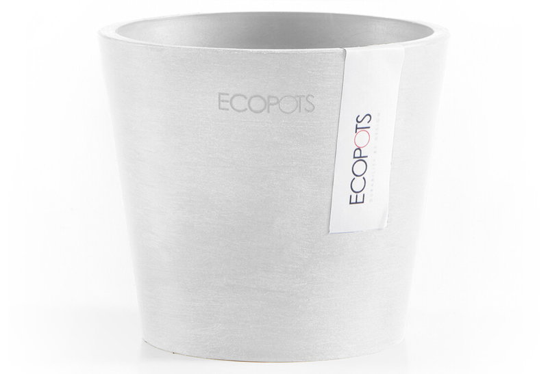 Ecopots Κασπώ Amsterdam Mini Λευκό Φ10.5xΥ9.2cm