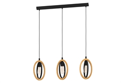 Κρεμαστό Φωτιστικό Eglo Basildon Ε27 Φ61xΥ130cm Μαύρο