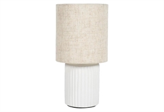 Επιτραπέζιο Φωτιστικό Ostaria Eva E14 27cm Λευκό/Μπεζ