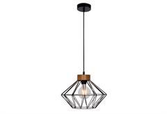 Κρεμαστό Φωτιστικό Viokef Vega E27 130cm Καφέ Σκούρο
