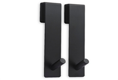 Άγκιστρο Καμπίνας Μπάνιου Μονό Μεταλλικό Μαύρο 2τμχ