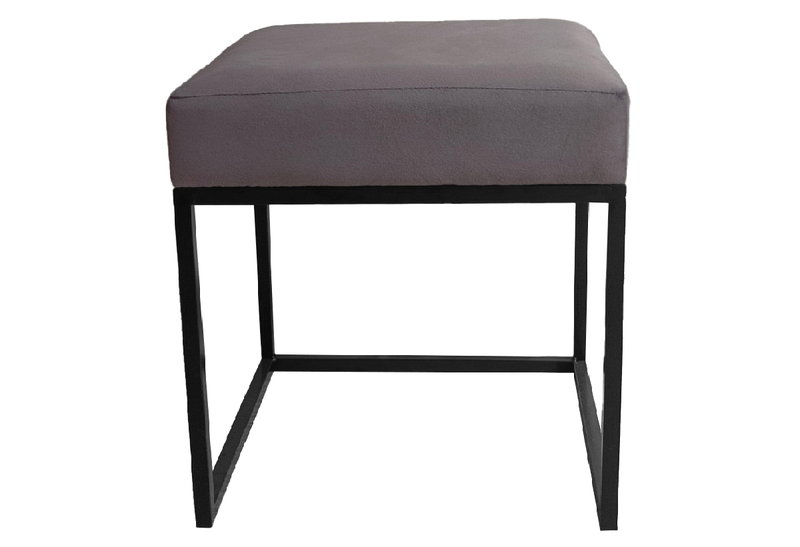 Σκαμπώ Cubik 40x40x44 Γκρι/Μαύρο