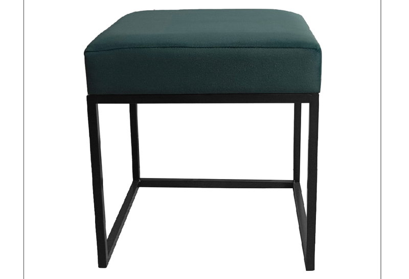 Σκαμπώ Cubik 40x40x44 Σκούρο Πράσινο/Μαύρο