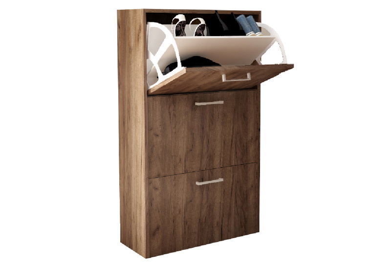 Παπουτσοθήκη Kitwood Benefit Μ58.5xΠ24xΥ125cm Καρυδί