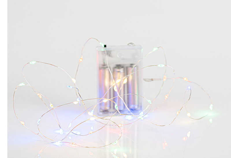 Χριστουγεννιάτικα Λαμπάκια Mini 20LED Μπαταρίας Jingle Joy Lights Πολύχρωμο 95cm