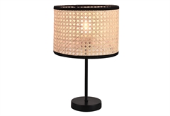 Επιτραπέζιο Φωτιστικό Viokef Gheisa Ε27 40cm Μαύρο/Μπεζ