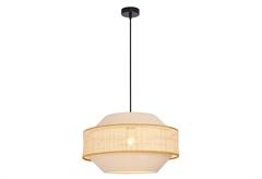 Κρεμαστό Φωτιστικό Viokef Erica 45cm Ε27 60W Μαύρο/Μπεζ