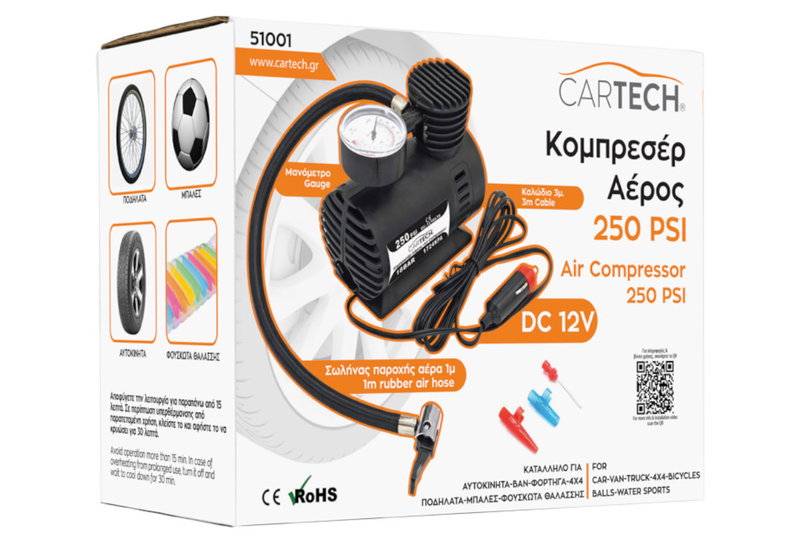 Cartech Κομπρεσέρ Αέρος 250 Psi