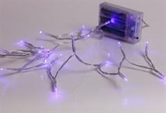 Λαμπάκια Μπαταρίας 50LED Mini Πολύχρωμα με Διαφανή Καλώδιο