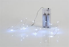 Χριστουγεννιάτικα Λαμπάκια Mini 20LED Μπαταρίας Jingle Joy Lights Ψυχρό Λευκό 95cm