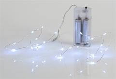 Χριστουγεννιάτικα Λαμπάκια Mini 40LED Μπαταρίας Jingle Joy Lights Ψυχρό Λευκό 390cm