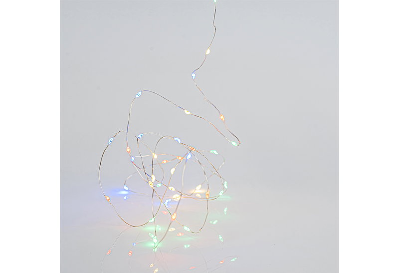 Χριστουγεννιάτικα Λαμπάκια Mini 40LED Μπαταρίας Jingle Joy Lights Πολύχρωμο 390cm