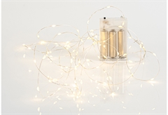 Χριστουγεννιάτικα Λαμπάκια Mini 40LED Μπαταρίας Jingle Joy Lights Θερμό Λευκό 390cm