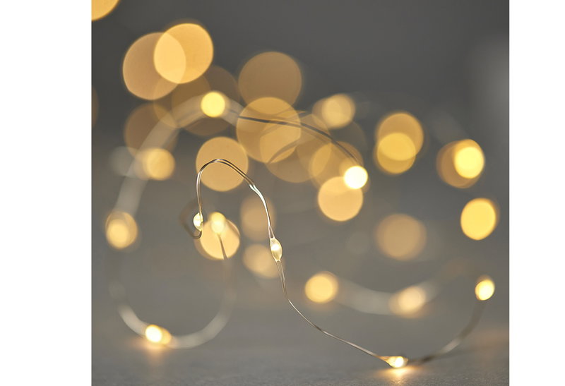 Χριστουγεννιάτικα Λαμπάκια Mini 80LED Μπαταρίας Jingle Joy Lights Θερμό Λευκό 790cm