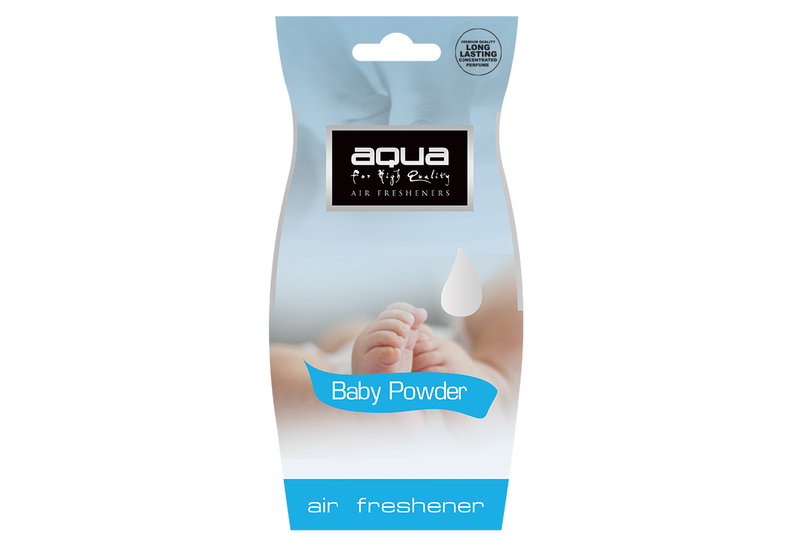 Αρωματικό Αυτοκινήτου Καρτέλα Aqua Air Fresheners Flavours Drop Baby Powder