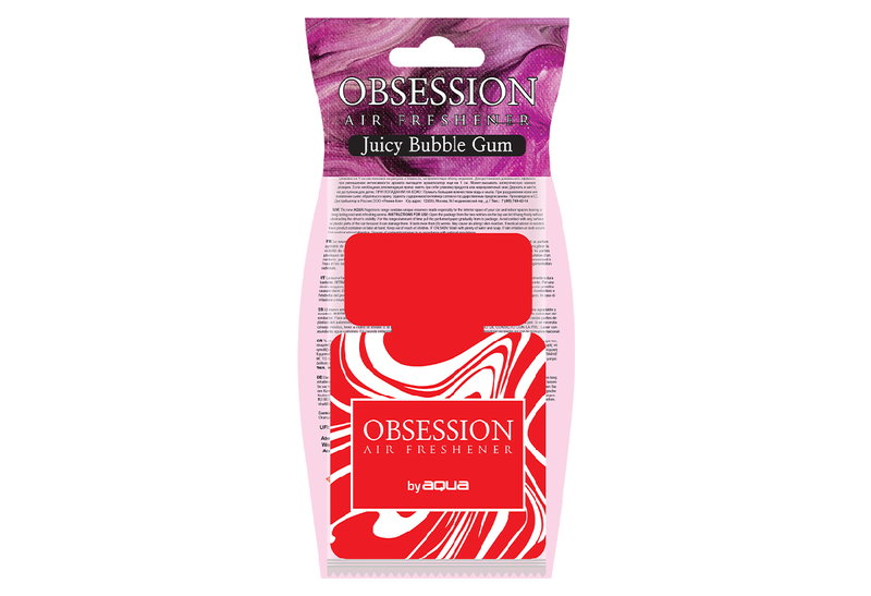 Αρωματικό Αυτοκινήτου Καρτέλα Aqua Air Fresheners Obsession Drop Juicy Bubble Gum