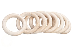 Κρίκοι για Κουρτυνόξυλο Φ28mm με Γαντζάκια Λευκό 10τμχ