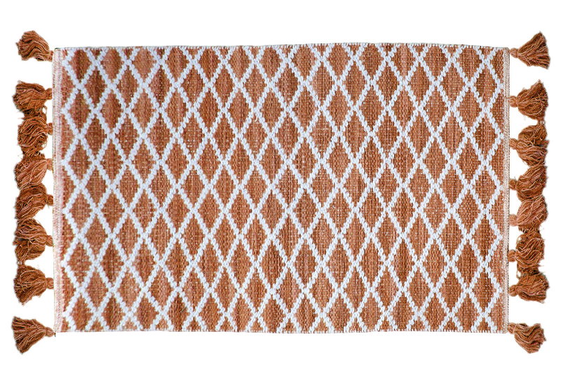 Χαλάκι Dizas Υφαντό 130x65cm Τερακότα