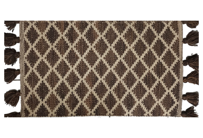 Χαλάκι Dizas Υφαντό 130x65cm Καφέ