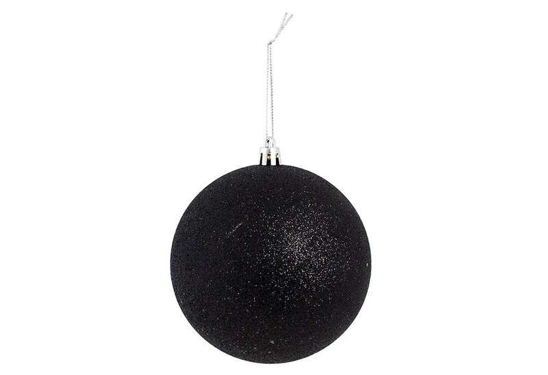 Σετ Μπάλες Πλαστικές Glitter Μαύρο Φ2.5cm 12τμχ