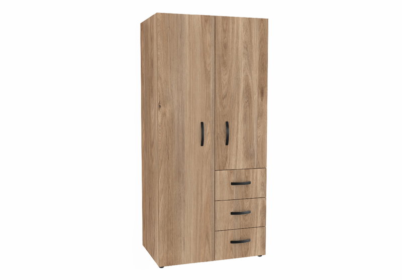 Ντουλάπα Ρούχων Δίφυλλη Kitwood Milos Μ80xΠ52xΥ170cm Μελί