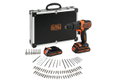 Σετ Black&Decker Επαναφορτιζόμενο Κρουστικό Δραπανοκατσάβιδο BDCHD18BAFC-QW 18V με Ταχυφορτιστή & Θήκη & Αξεσουάρ