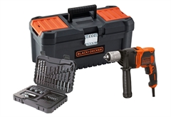 Σετ Black&Decker BEH850KA32-QS Κρουστικό Δράπανο 850W με 32 Αξεσουάρ & 16 Εργαλεία σε Θήκη Μεταφόρας