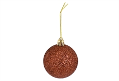 Σετ Μπάλες Πλαστικές Glitter Χάλκινο Φ2.5cm 12τμχ