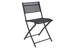 Καρέκλα Κήπου Nattera Bari Μεταλλική Μαύρη Πτυσσόμενη