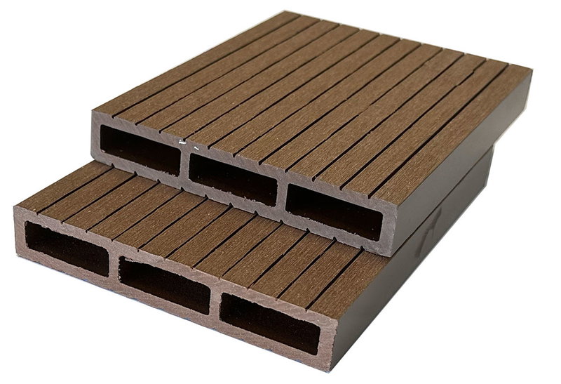 Showood Τάβλα Περίφραξης WPC Γραμμωτή Καφέ 360x12cm