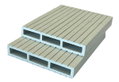 Showood Τάβλα Περίφραξης WPC Γραμμωτή Λευκό/Μπεζ 360x12cm