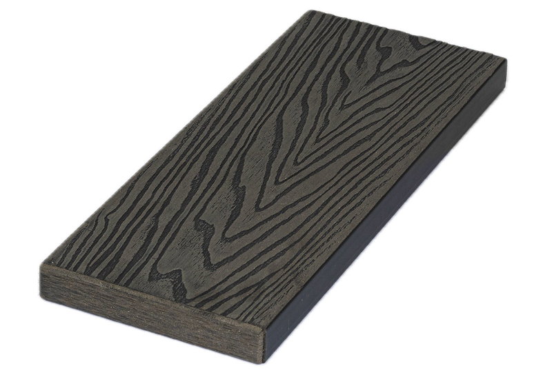 Showood Τάβλα Περίφραξης WPC 3D Wood Γκρι Σκούρο 360x12cm