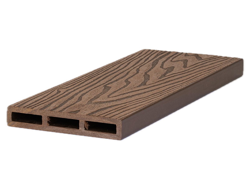 Showood Τάβλα Περίφραξης WPC 3D Wood Καφέ 360x12cm