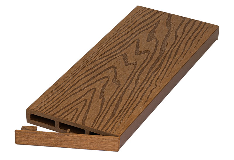 Showood Τάπα Περίφραξης WPC 3D Wood Καφέ Ανοιχτό 12x2cm