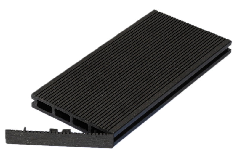 Showood Τάπα Deck WPC 3D Wood Γκρι Σκούρο 15x2.5cm