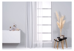 Κουρτίνα Easy Home Bianca 300x270cm Λευκή με Τρέσα
