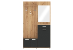 Kitwood Έπιπλο Εισόδου Μελαμίνης Μελί Μ115xΠ35xΥ197cm