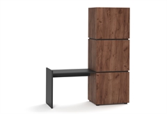 Kitwood Έπιπλο Εισόδου Μελαμίνης Καρυδιά Μ110xΠ42xΥ169cm