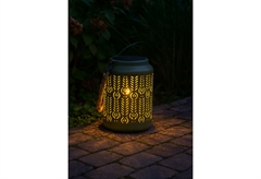 Nattera Ηλιακό Φωτιστικό Φανάρι LED Πράσινο Μ12xΠ12xΥ7cm